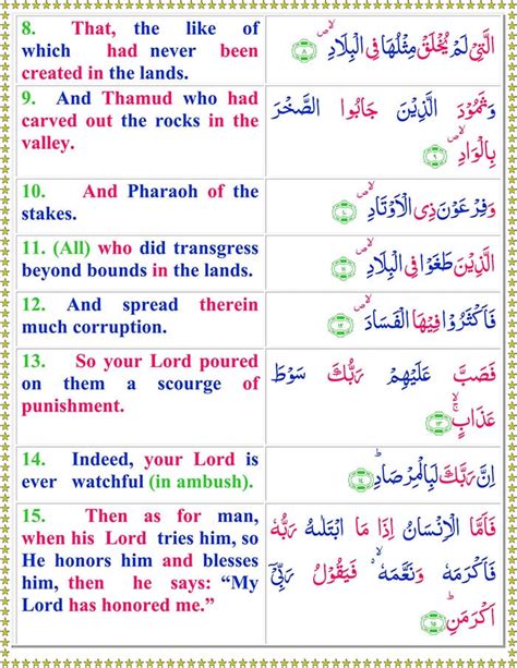 surah fajr translation|surah fajr english arabic translation.